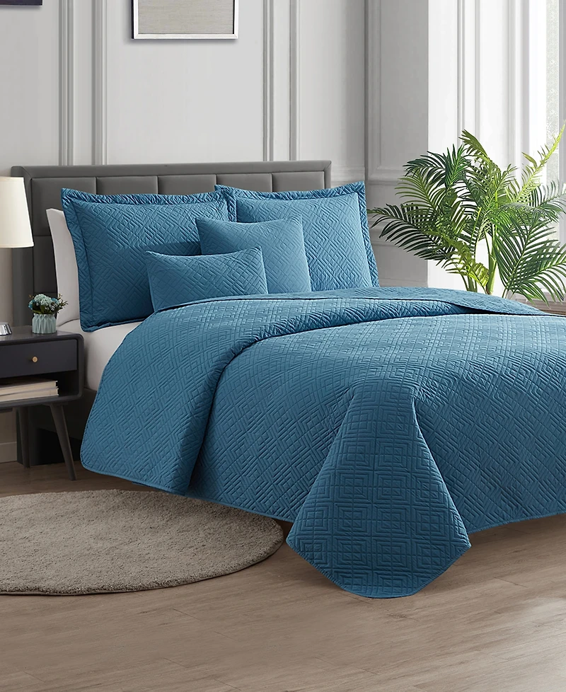 Nestl Diamond Embossed 5-Pc. Quilt Set, King/California King