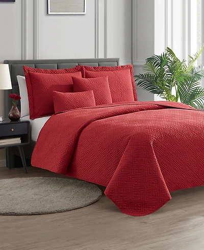 Nestl Diamond Embossed 5-Pc. Quilt Set, King/California King