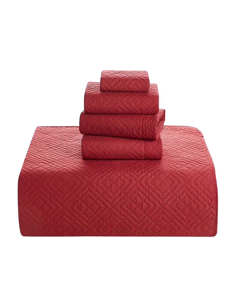Nestl Diamond Embossed 5-Pc. Quilt Set, King/California King