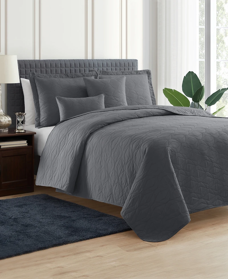 Nestl Ellipse Embossed 4-Pc. Quilt Set, Twin/Twin Xl