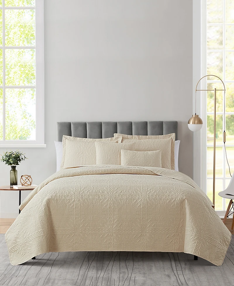 Nestl Grid Embossed 5-Pc. Quilt Set, Full/Queen