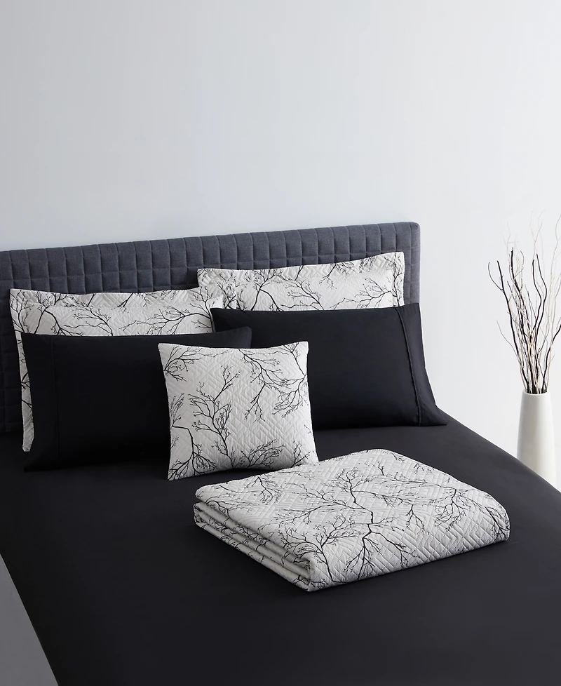 Nestl Branches Reversible 4-Pc. Quilt Set, Twin/Twin Xl