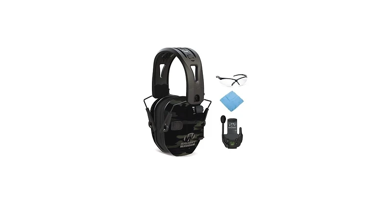 Walkers Razor Tacti-Grip with Rubber Headband with Walkie-Talkie Bundle