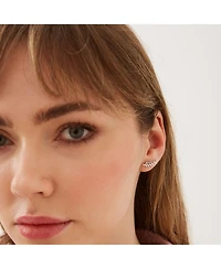Spero London Wheat Earrings Ear Of Wheat Sterling Silver Stud Earring