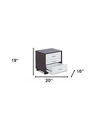 Rectangular Top Upholstered 2-Drawer Nightstand – Chic and Functional Bedroom Furniture