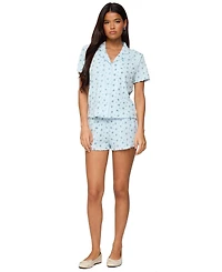 Edikted Women's Camden Floral Pointelle Button Up Shirt