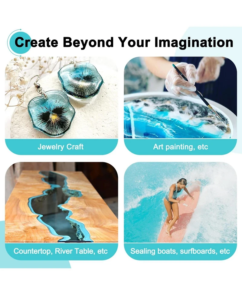 Jdiction Crystal Clear High Gloss Epoxy Resin Kit