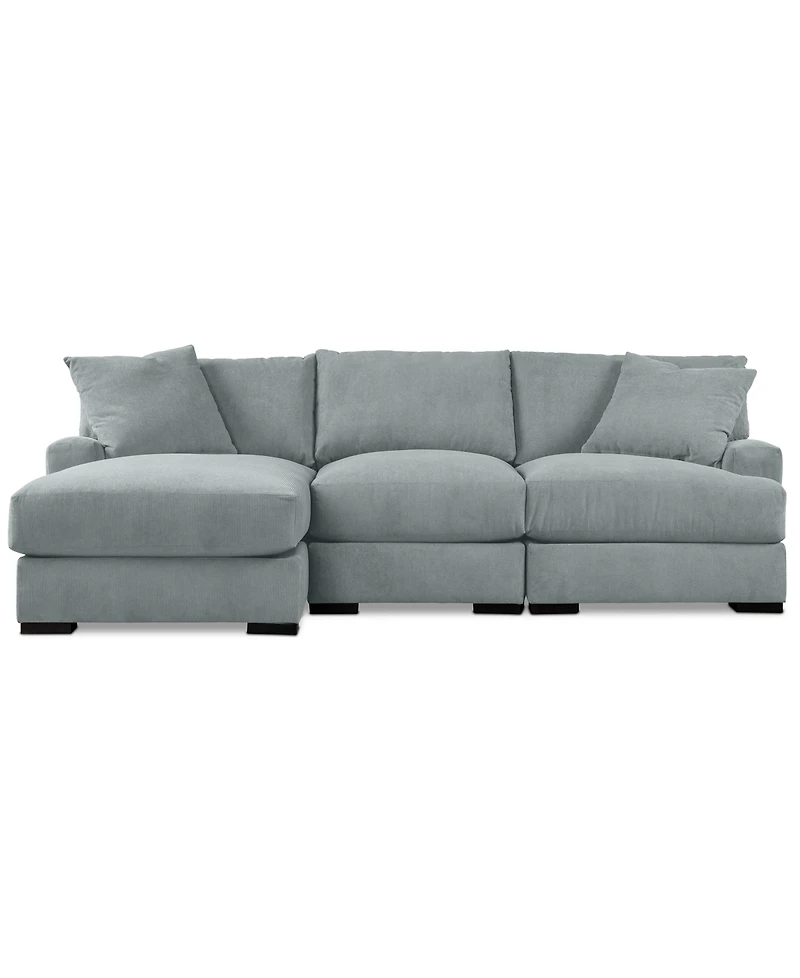 Rhyder 3-Pc. Fabric Chaise Sectional, Exclusively at Macy's