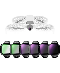 Neewer Nd Filter Set Compatible with Dji Flip Drone (6 Pack), ND16 ND32 ND64 ND256 Cpl Uv Snap On Multicoated Hd Optical Glass Neutral Density Circula