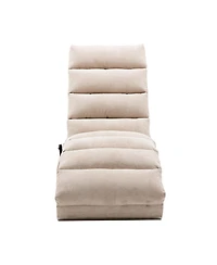 Streamdale Furniture Linen Chaise Lounge Indoor Chair, Modern Long Lounger For Office Or Living Room