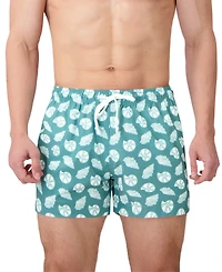 Sunset and Vines Men's Shell-Pattern Woven Swim Trunks