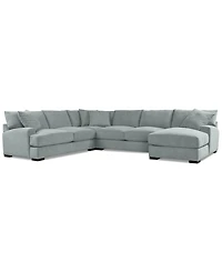 Rhyder 4-Pc. Fabric Chaise Sectional with Apartment Sofa, Exclusively at Macy's