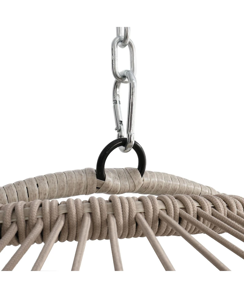 Streamdale Outdoor garden rattan egg swing chair hanging chair Pe hanging chair blue
