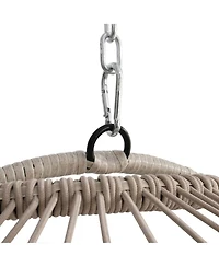 Streamdale Outdoor garden rattan egg swing chair hanging chair Pe hanging chair blue