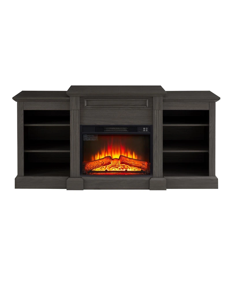 Streamdale Furniture Modern Media Console with 23" Fireplace Insert, for TVs Up to 70", Storage Cabinet