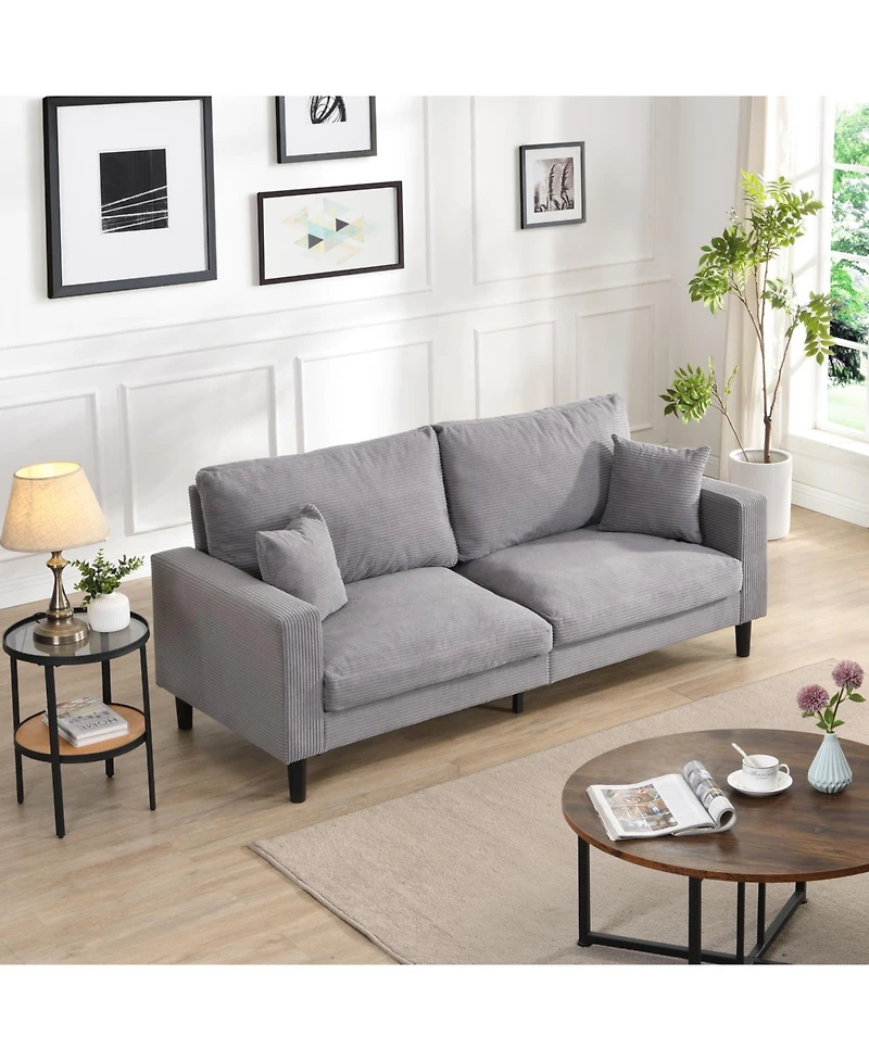 Streamdale Furniture High-Resilience 3-Seater Sofa, Modern Upholstered Sofa