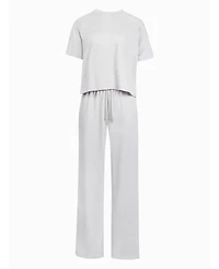 Lovall Women's Soft Touch Wide Leg Lounge Set