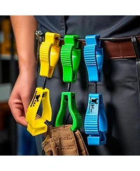 Work Glove Clips, 3 Pcs, 360° Rotating, Spring-Loaded