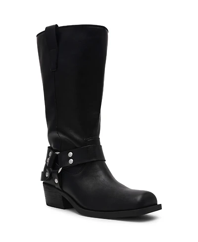 Dv Dolce Vita Women's Tanzy Wide Calf Tall Harness Moto Boots