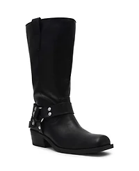 Dv Dolce Vita Women's Tanzy Wide Calf Tall Harness Moto Boots