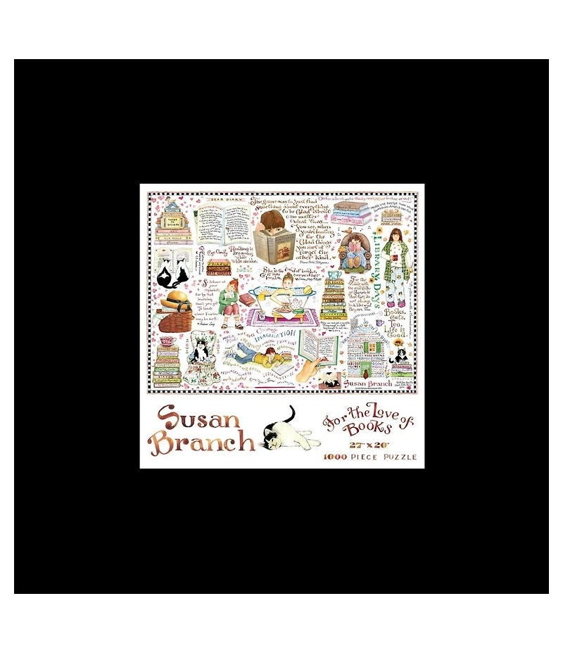 1000 Piece Books & Cats Susan Branch Jigsaw Puzzle