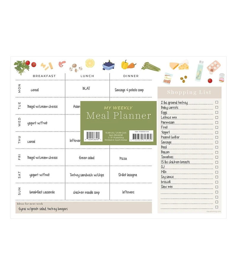 Everyday Essentials Meals & Grocery Planning Pad