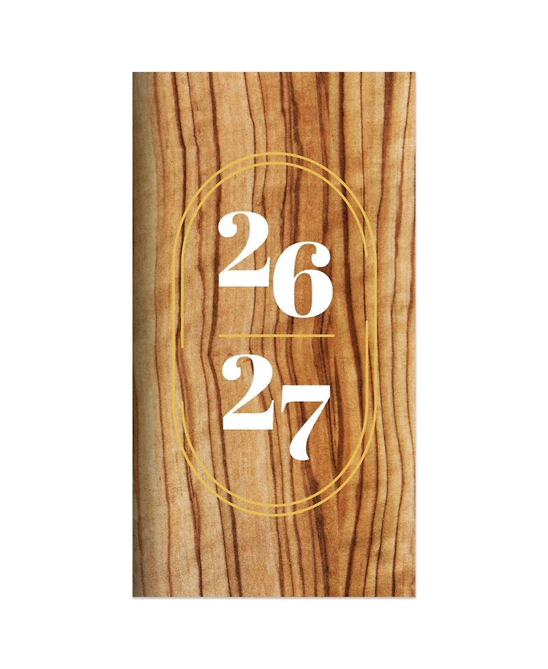 2026-2027 Classic Oak Small Monthly Pocket Planner