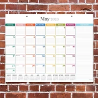 2026 Rainbow Blocks Large Desk Pad Monthly Blotter Calendar