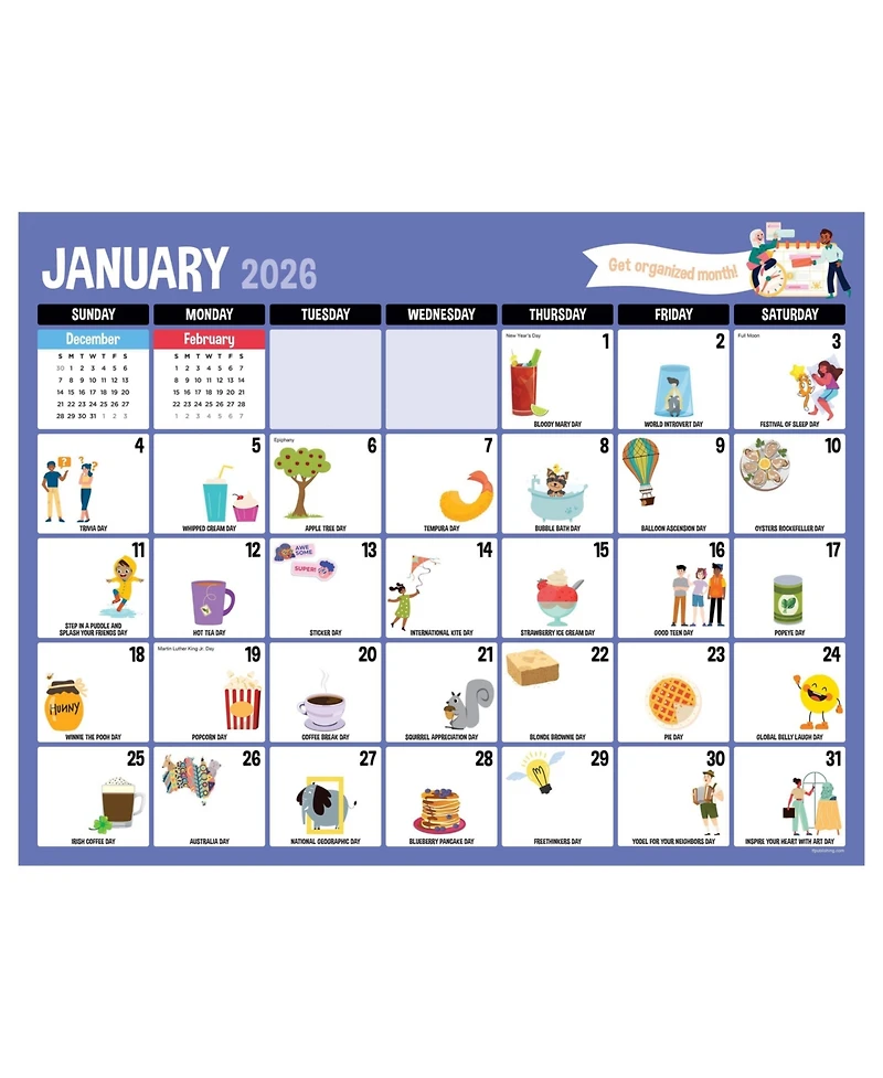2026 Bountiful Blooms Large Desk Pad Monthly Blotter Calendar