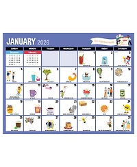 2026 Bountiful Blooms Large Desk Pad Monthly Blotter Calendar
