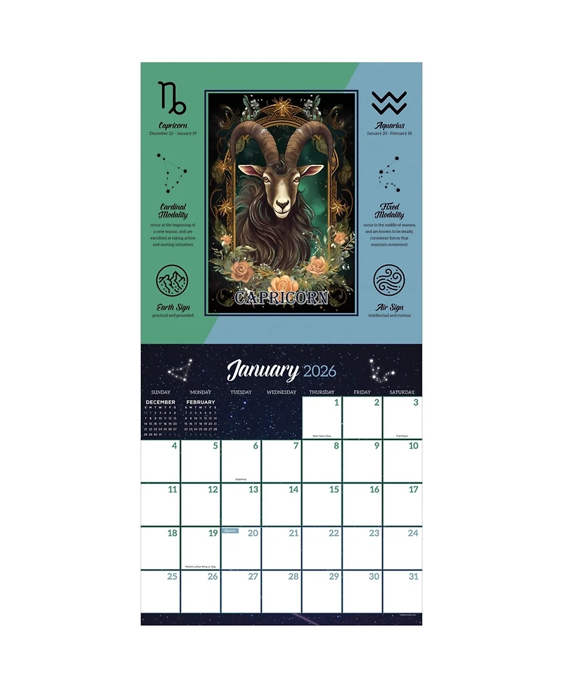 2026 Astrology Wall Calendar