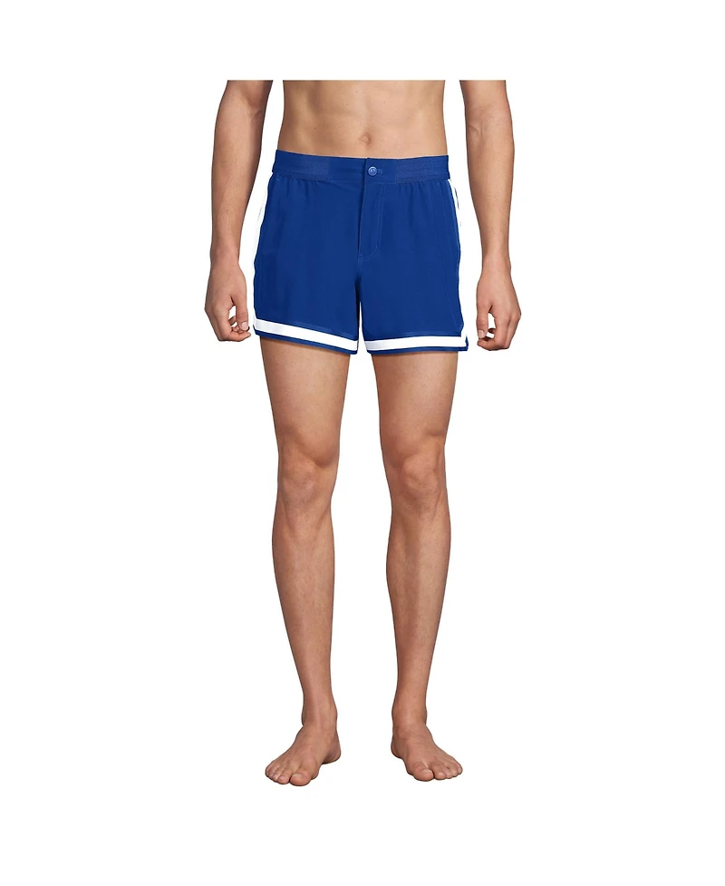 Lands' End Men's 5" Quick Dry Striped Pull on Board Short