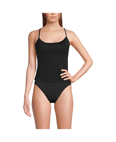 Lands' End Women's Tugless QuickDry Adjustable Strappy Back Tankini Top