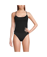 Lands' End Women's Tugless QuickDry Adjustable Strappy Back Tankini Top