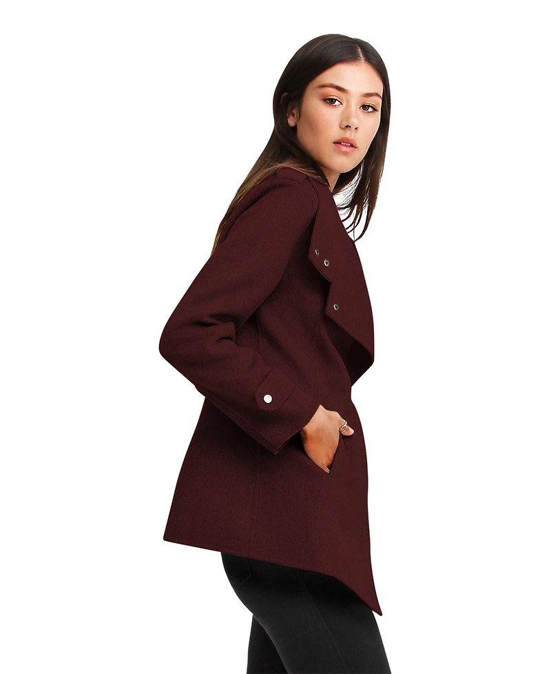 Belle & Bloom Women's Bad Girl Wool Blend Moto Coat