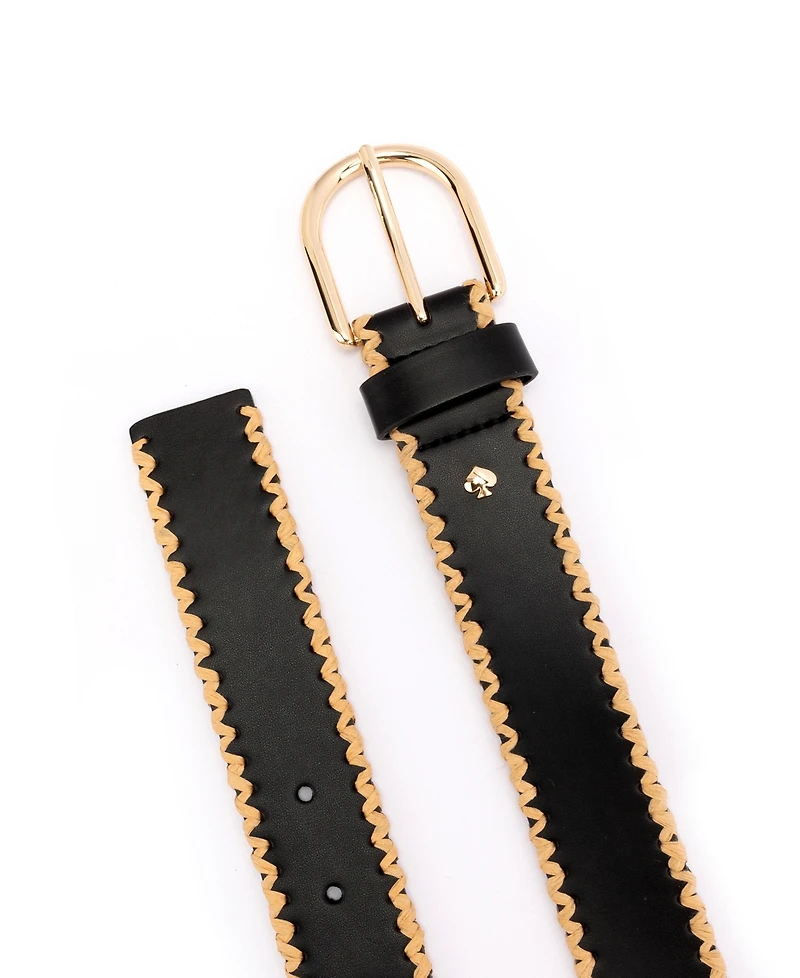 Kate Spade New York Women's 35mm Straw Edge Belt