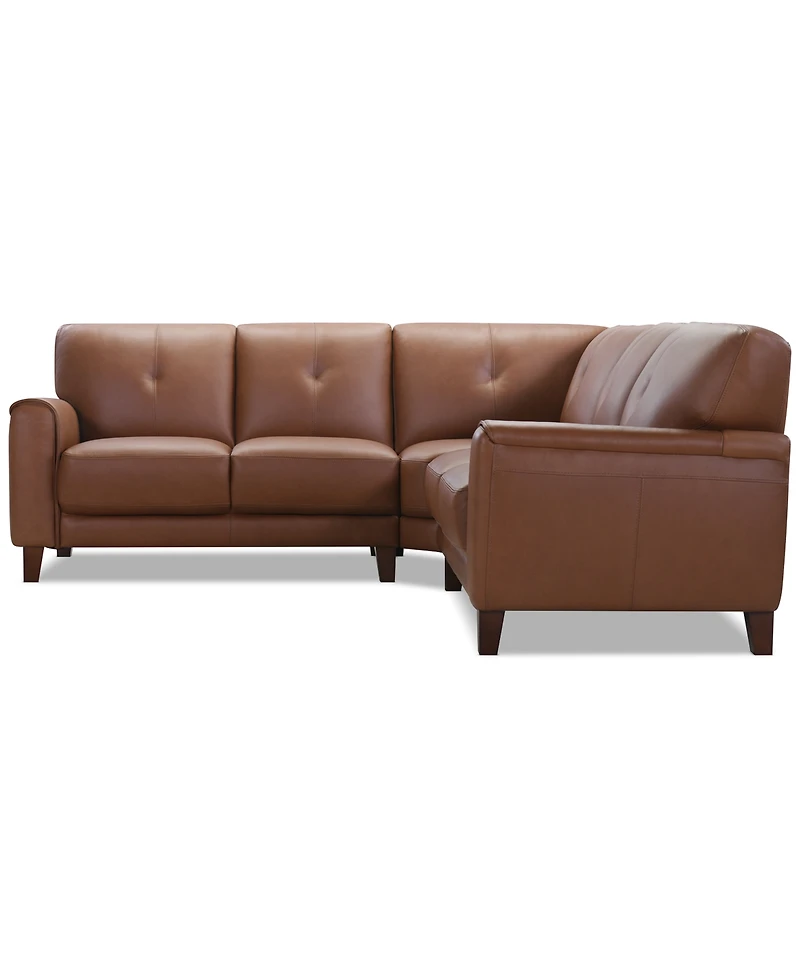 Ashlinn 3-Pc. Leather L Sectional, Exclusively at Macy's