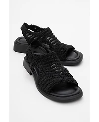 Weave Leather Woven Sandal (Women)