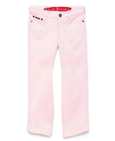 Elie Balleh Big Boys Pink Slim Fit 5 Pocket Twill Pants