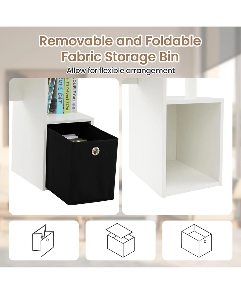 Space-saving Computer Desk with Pull-out Keyboard Tray