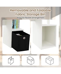 Space-saving Computer Desk with Pull-out Keyboard Tray