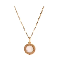 Pre-Owned Bvlgari Bvlgari Bvlgari Pendant Necklace 18K Rose Gold with Mother of Pearl