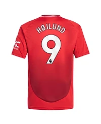 Adidas Big Boys and Girls Rasmus Hojlund Red Manchester United 2024/25 Home Replica Player Jersey