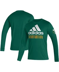 Adidas Men's Green Portland Timbers Vintage Aeroready Long Sleeve T-Shirt