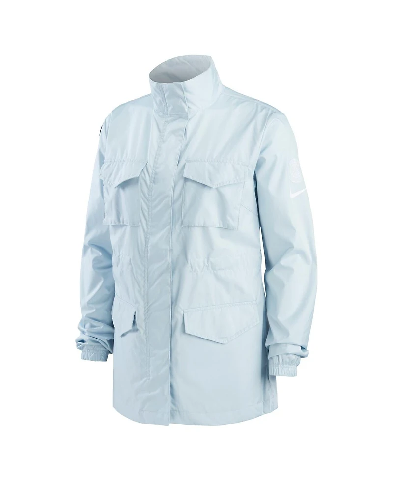 Nike Women's Light Blue Paris Saint-Germain M65 Woven Full-Zip Jacket