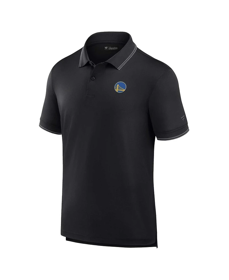 Fanatics Men's Black Golden State Warriors Front Office Pique Polo Shirt