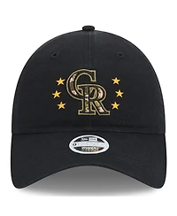 New Era Women's Black Colorado Rockies 2024 Armed Forces Day 9TWENTY Adjustable Hat