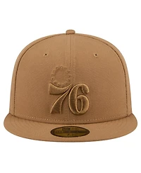 New Era Men's Tan Philadelphia 76ers 59FIFTY Fitted Hat