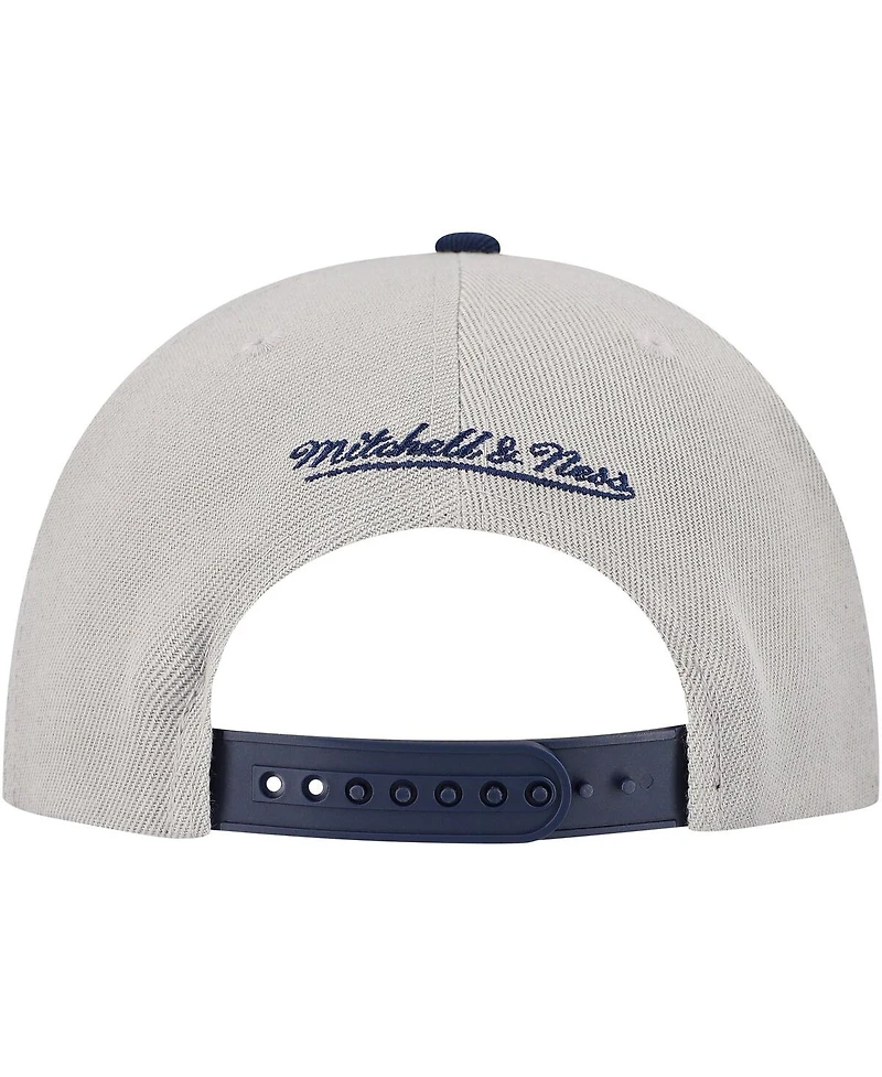 Mitchell & Ness Men's Gray Detroit Tigers Knock Out Panel Snapback Hat