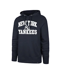 '47 Brand Men's Navy New York Yankees Big Tall Velocity Fleece Pullover Hoodie